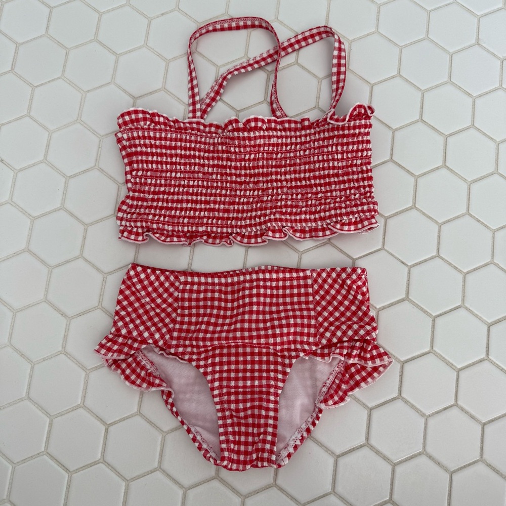 Cat & Jack Red Checkered Swimwear